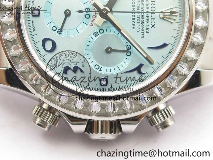 MiroTime 0423 Thermal Daytona 116506 Middle East Edition Bp Maker Best Edition Ice Blue Blue Arabic Dial Diam Bezel On SS Bracelet A 2895